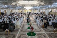 برگزاری جشن ازدواج ۳۲۵ زوج جوان در حرم حضرت فاطمه معصومه(س) برگزاری جشن ازدواج ۳۲۵ زوج جوان در حرم حضرت فاطمه معصومه(س)