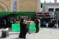 برپایی ایستگاه‌های صلواتی در حرم بانوی کرامت به مناسبت عید غدیر