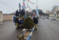 گزارش تصویری؛ اجرای طرح ساماندهی و نصب المان منقش به تمثال شهدای شهر دستجرد