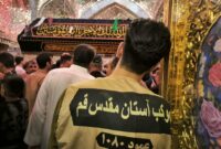 گزارش تصویری؛ اذن خدمت خادمان موکب حرم بانوی کرامت از اباعبدالله الحسین(ع)